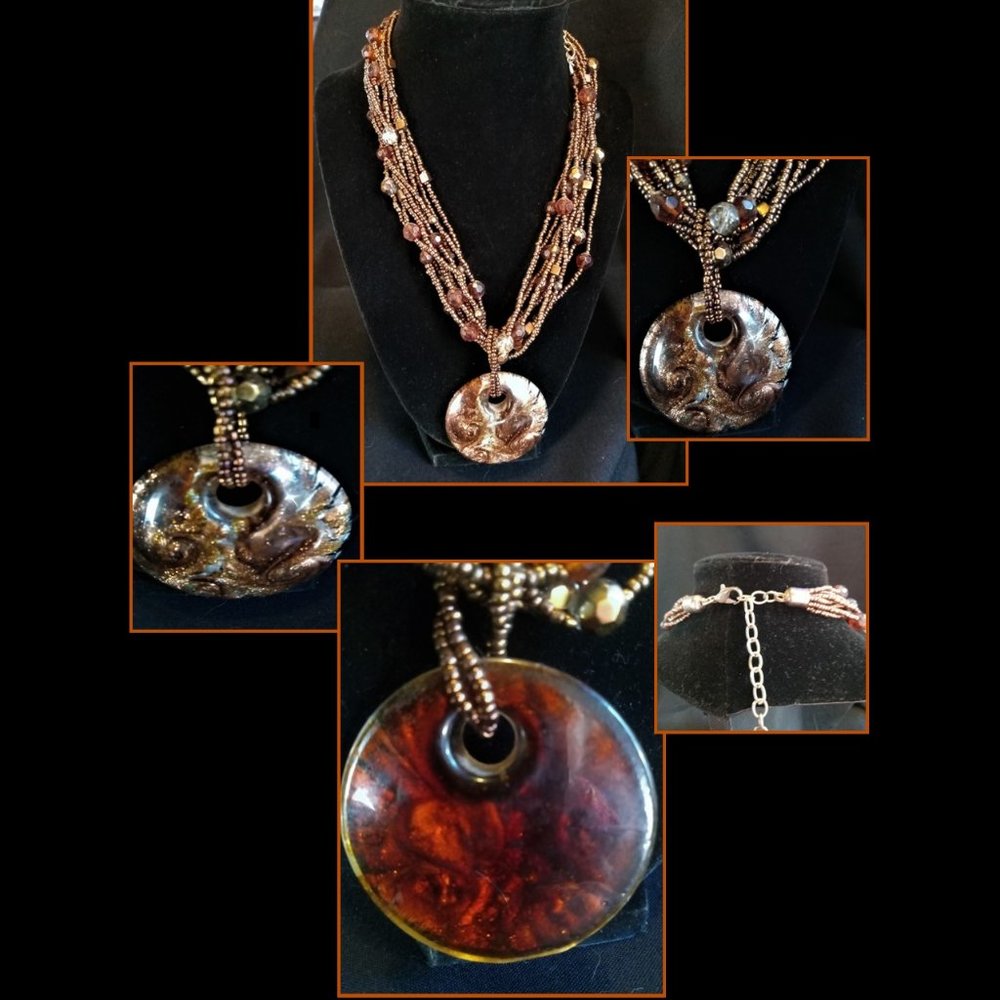 1990's Reverse Statement Necklace. Ships Free